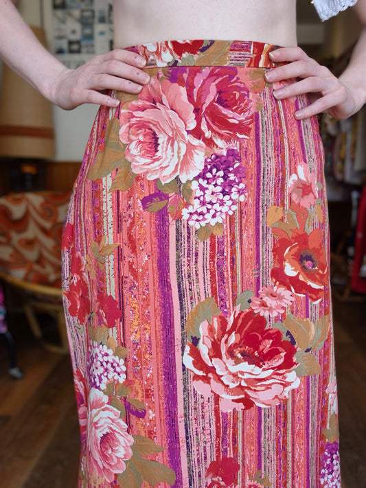 1990's Floral Skirt