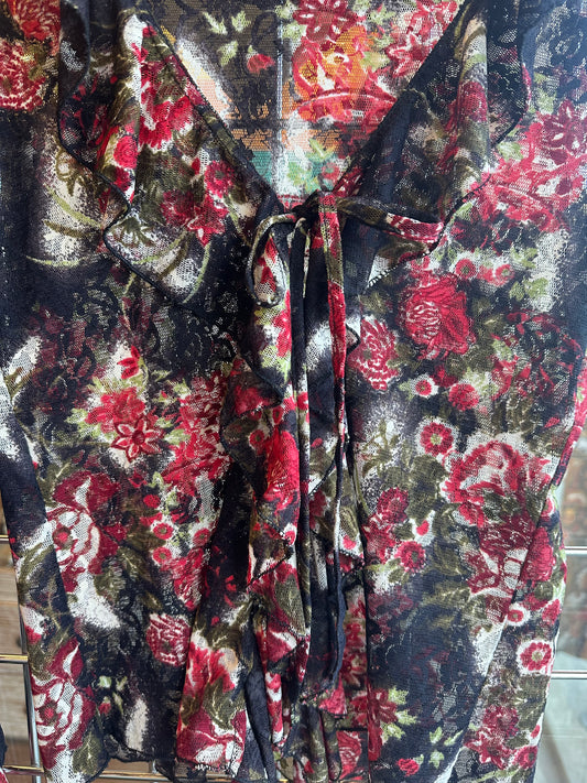 Y2K Long Sleeve Mesh Top