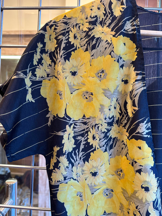 1990s Sheer Floral Blouse