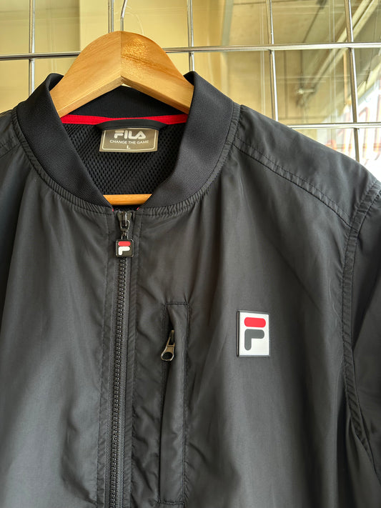 Vintage Fila Black Bomber Jacket