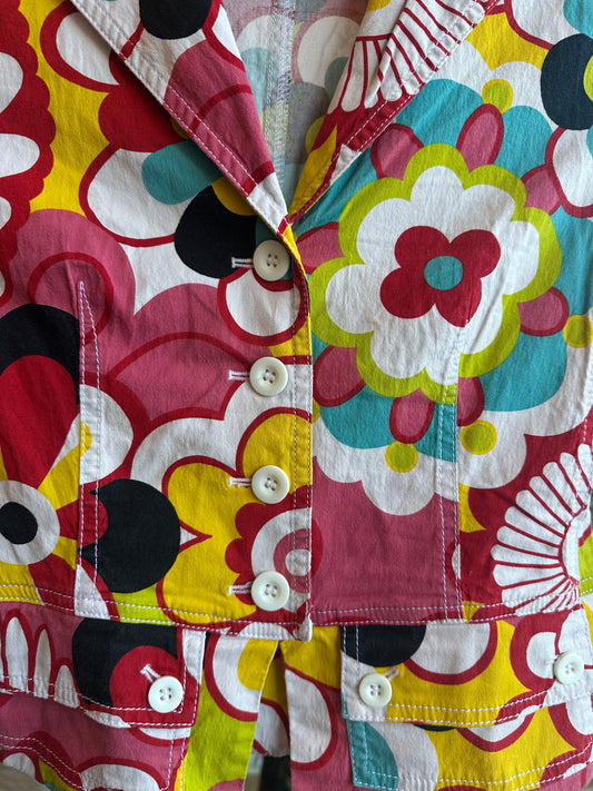 Y2K Floral Print Jacket