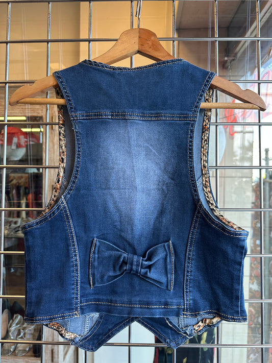 Y2K Denim Vest Cropped Waistcoat