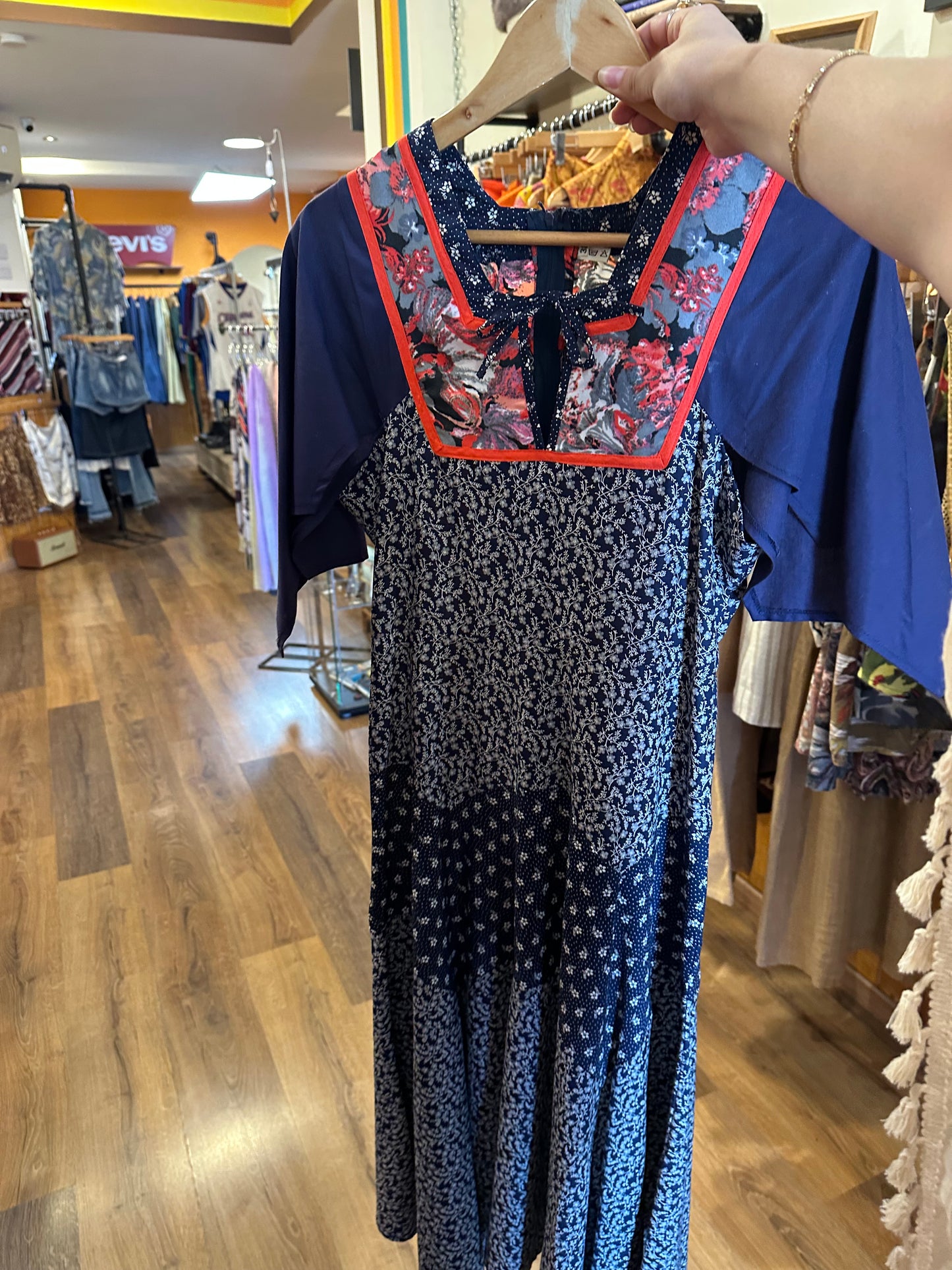 1970s Indian Cotton Dress Rare Find