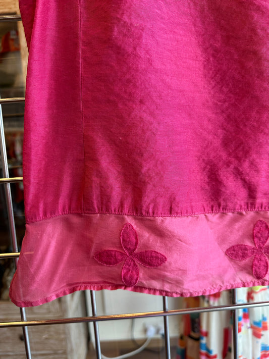 Y2K Fucsia Satin Top