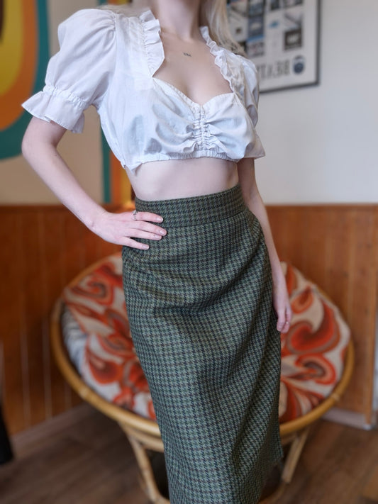 Green Wool Skirt