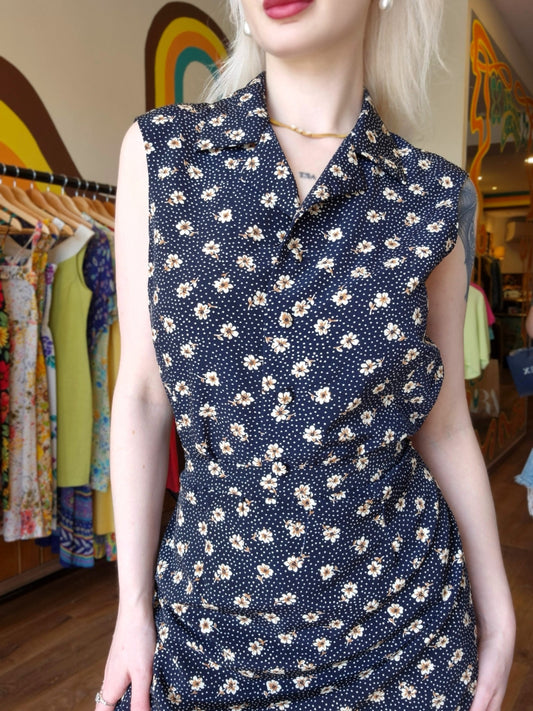 Vintage Navy Polka Dot Two-Piece