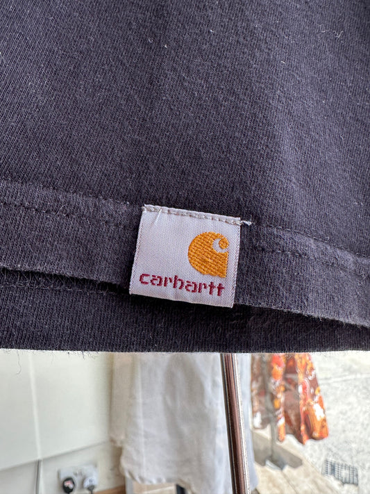 Vintage Graphic Black T-Shirt Tropical Print