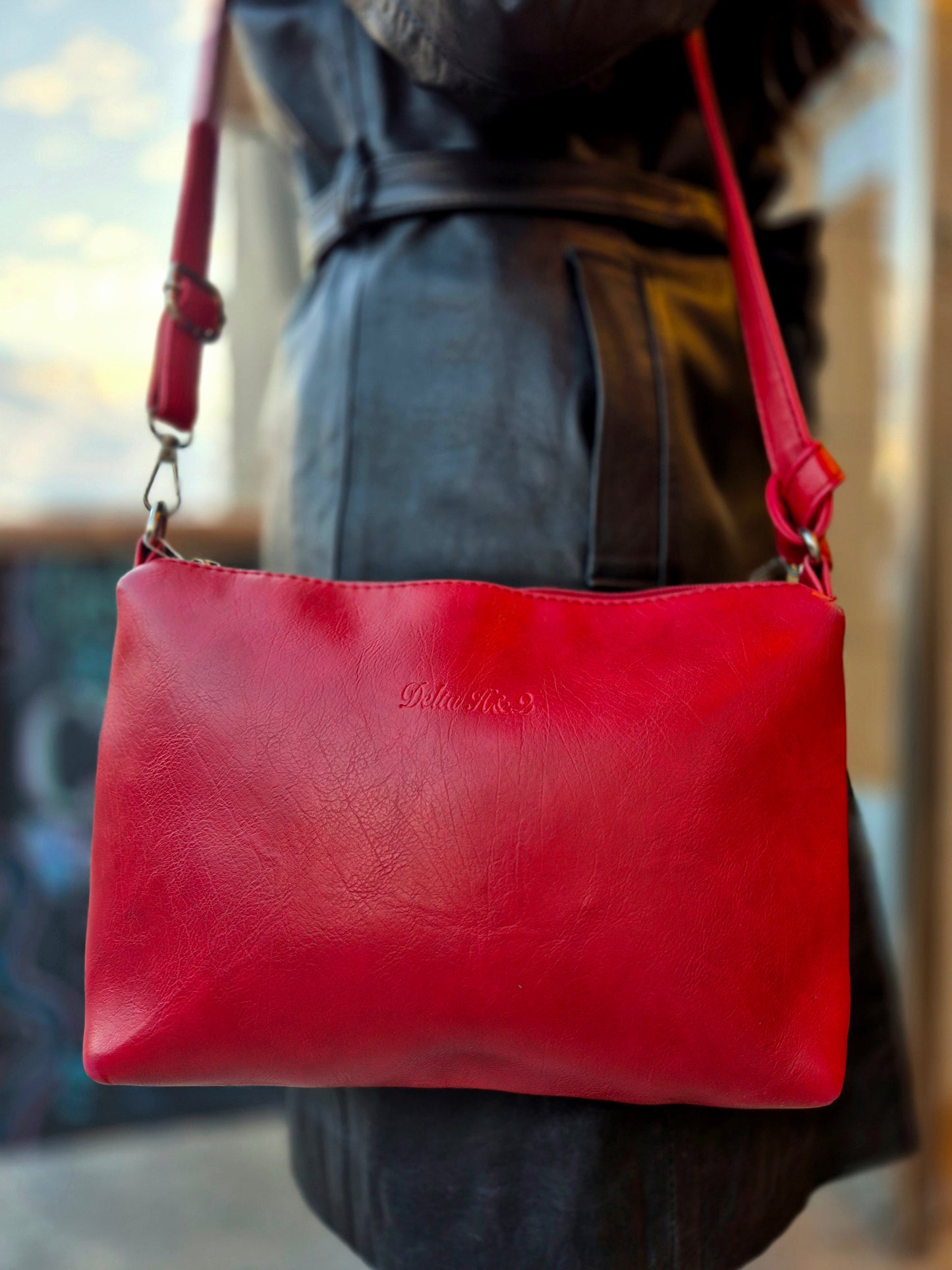 Delia H&L Red Leather Bag