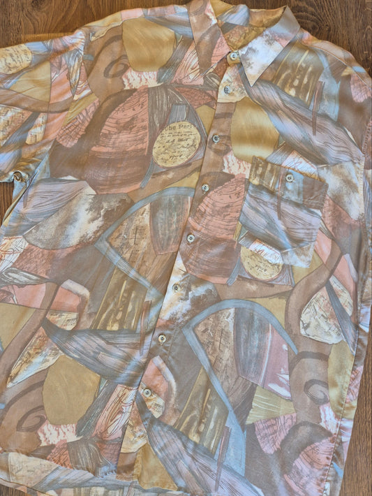 Earth Tones Vintage Abstract Shirt