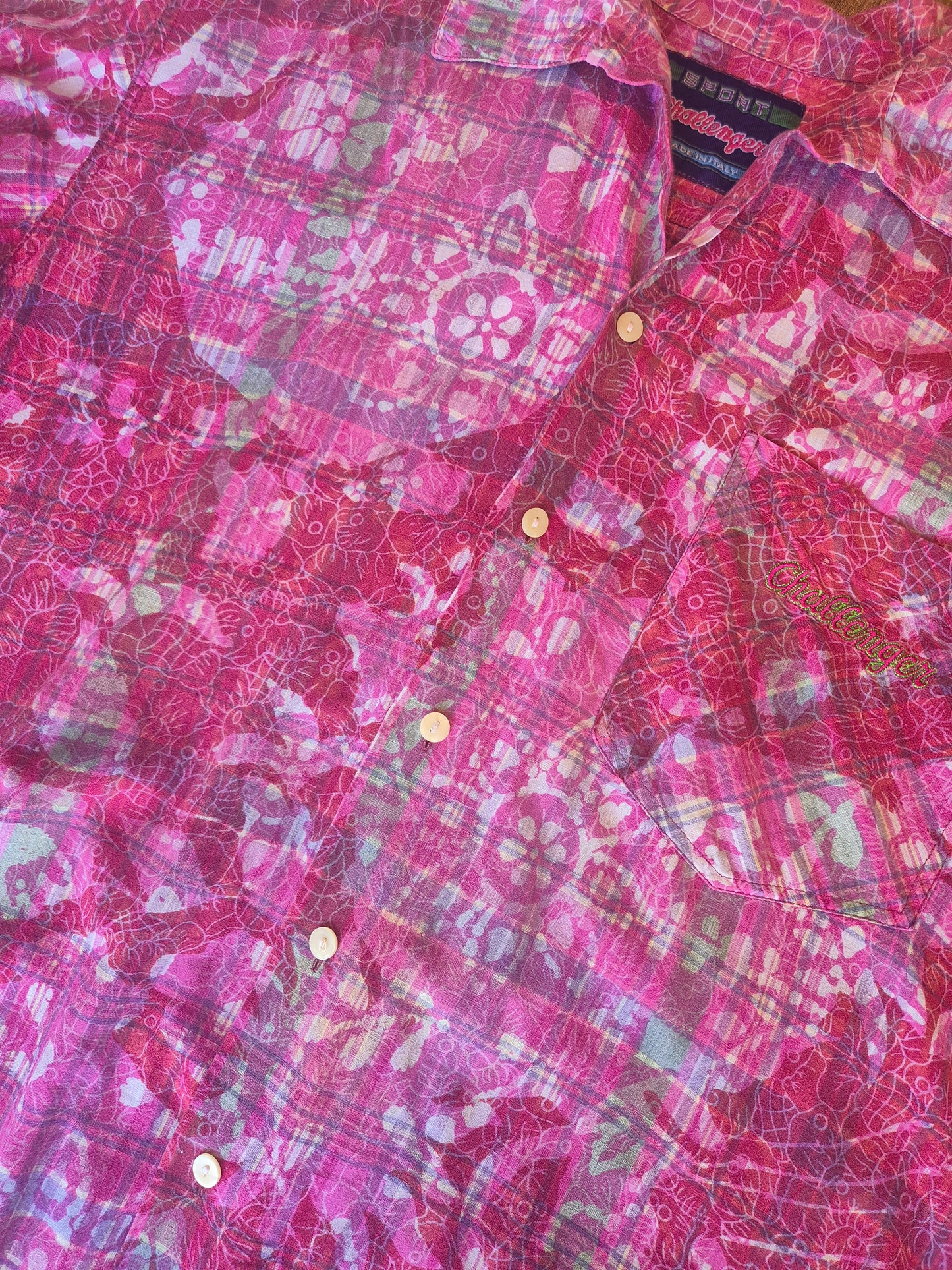 Pink Tropical Vintage Shirt