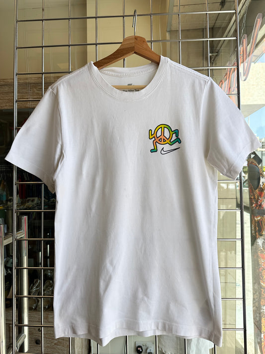 Vintage Nike White Peace Graphic T-Shirt