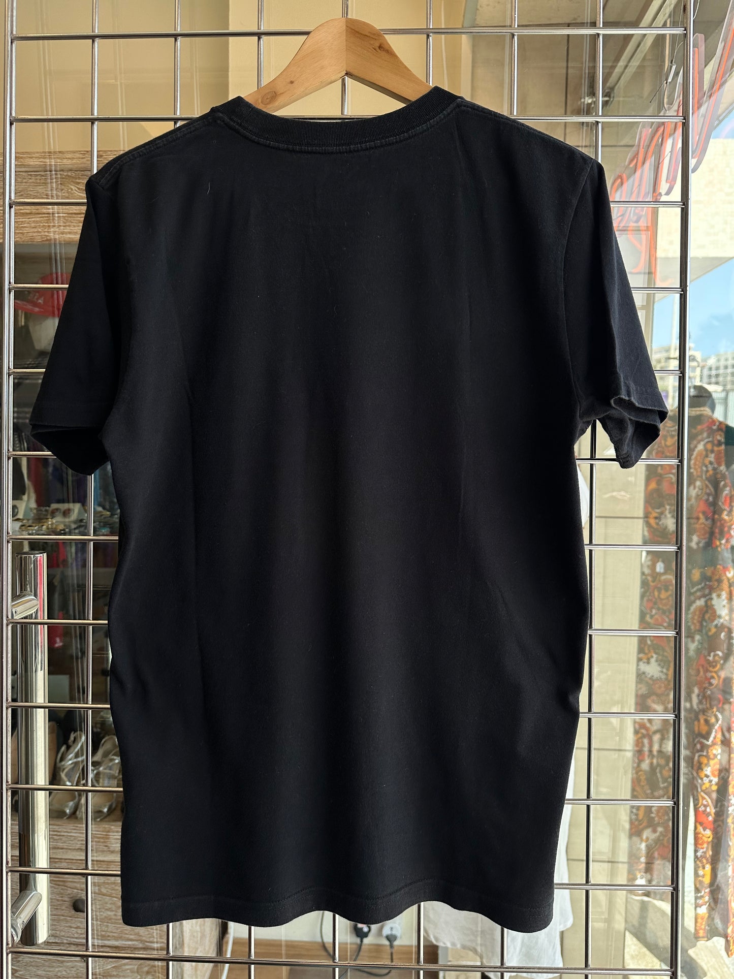 Vintage Graphic Black T-Shirt Tropical Print