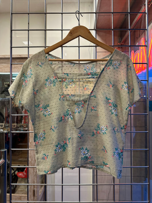 80s Floral top and Skirt Set