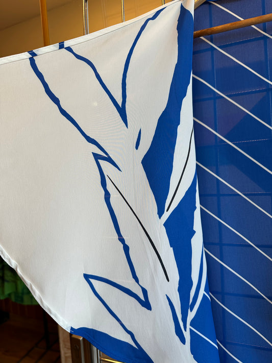 Cobalt Line Drape Blouse