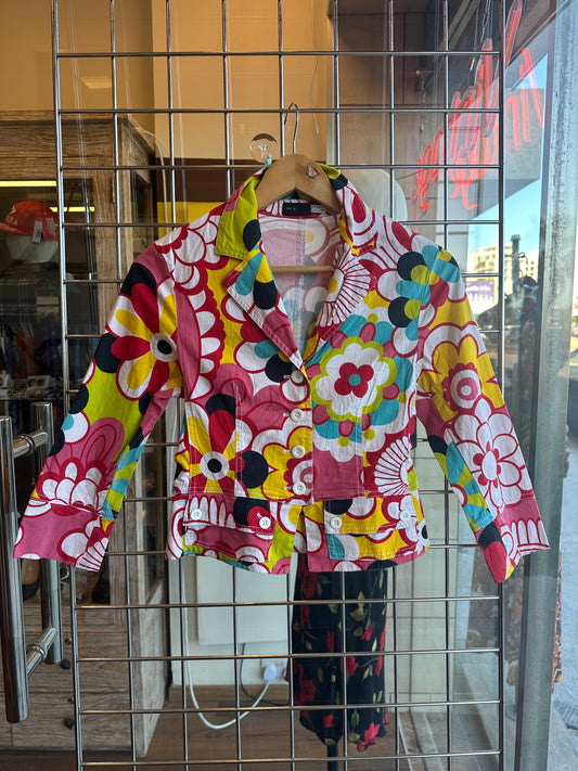 Y2K Floral Print Jacket