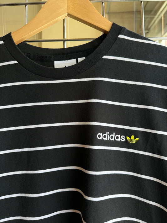 Vintage Adidas Striped Black T-Shirt