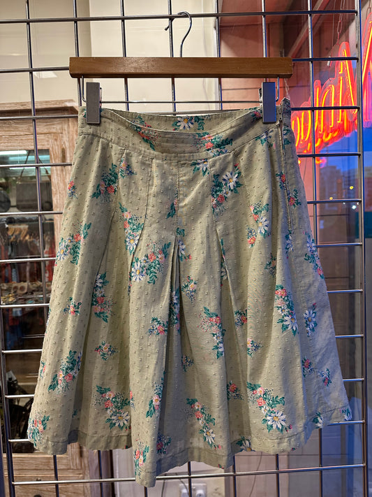 80s Floral top and Skirt Set