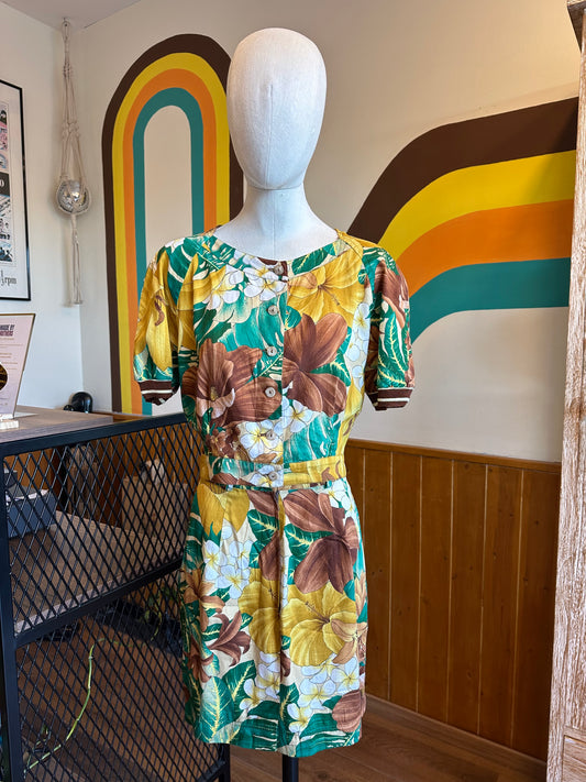 Vintage tropical two-piece set
