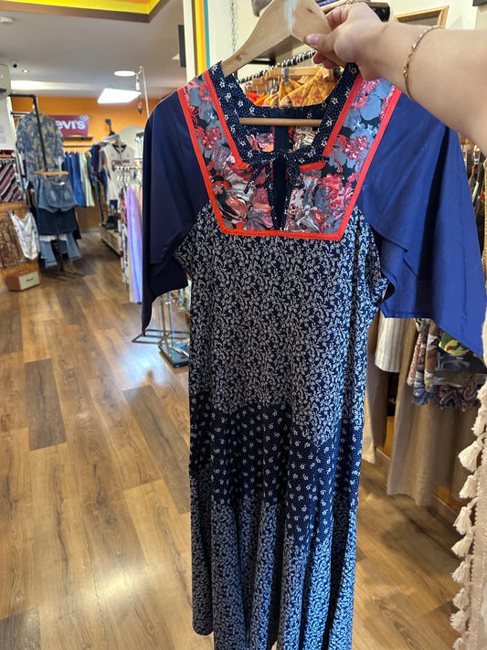 1970s Indian Cotton Dress Rare Find