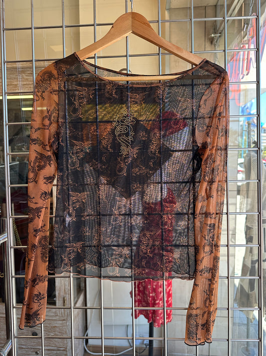Y2K Mesh Top