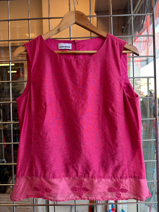 Y2K Fucsia Satin Top