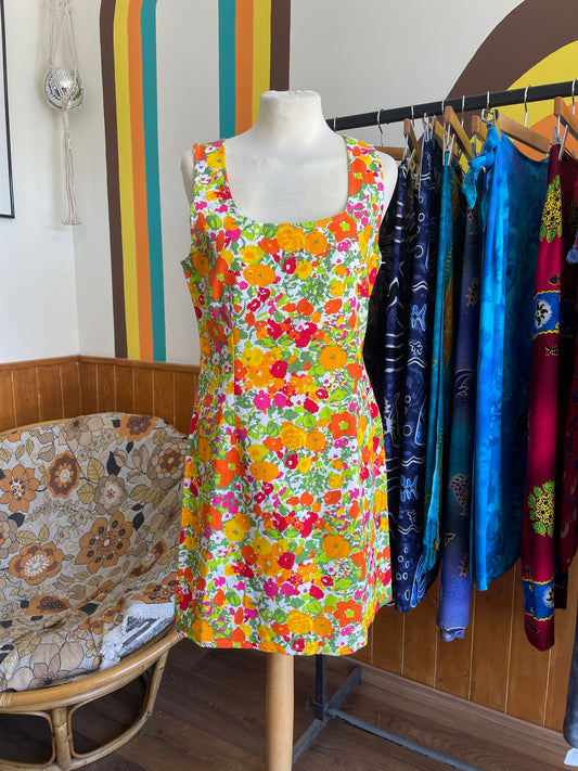70s-Inspired Floral Mini Dress