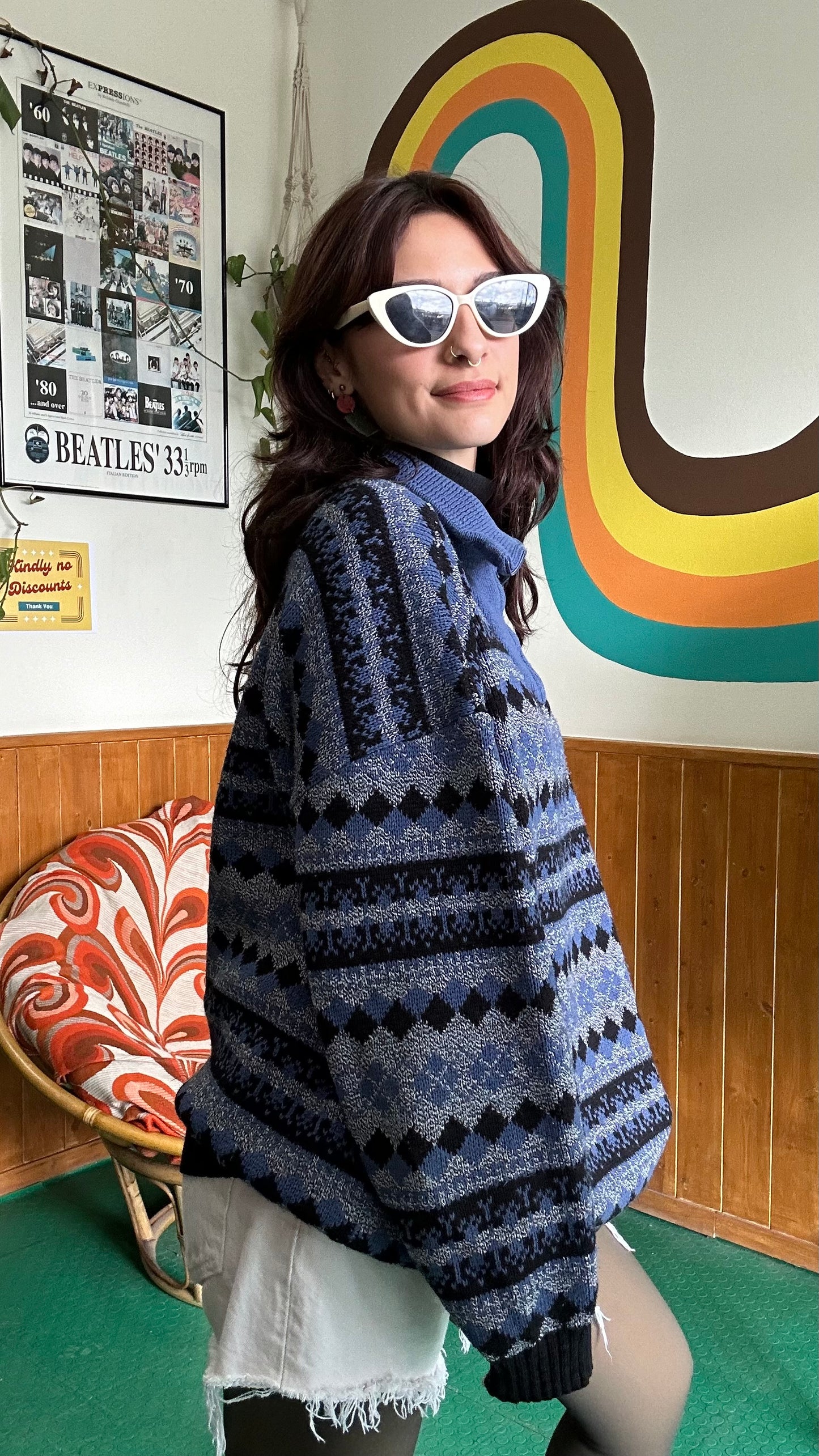 Wool Half-zip Knitted Sweater