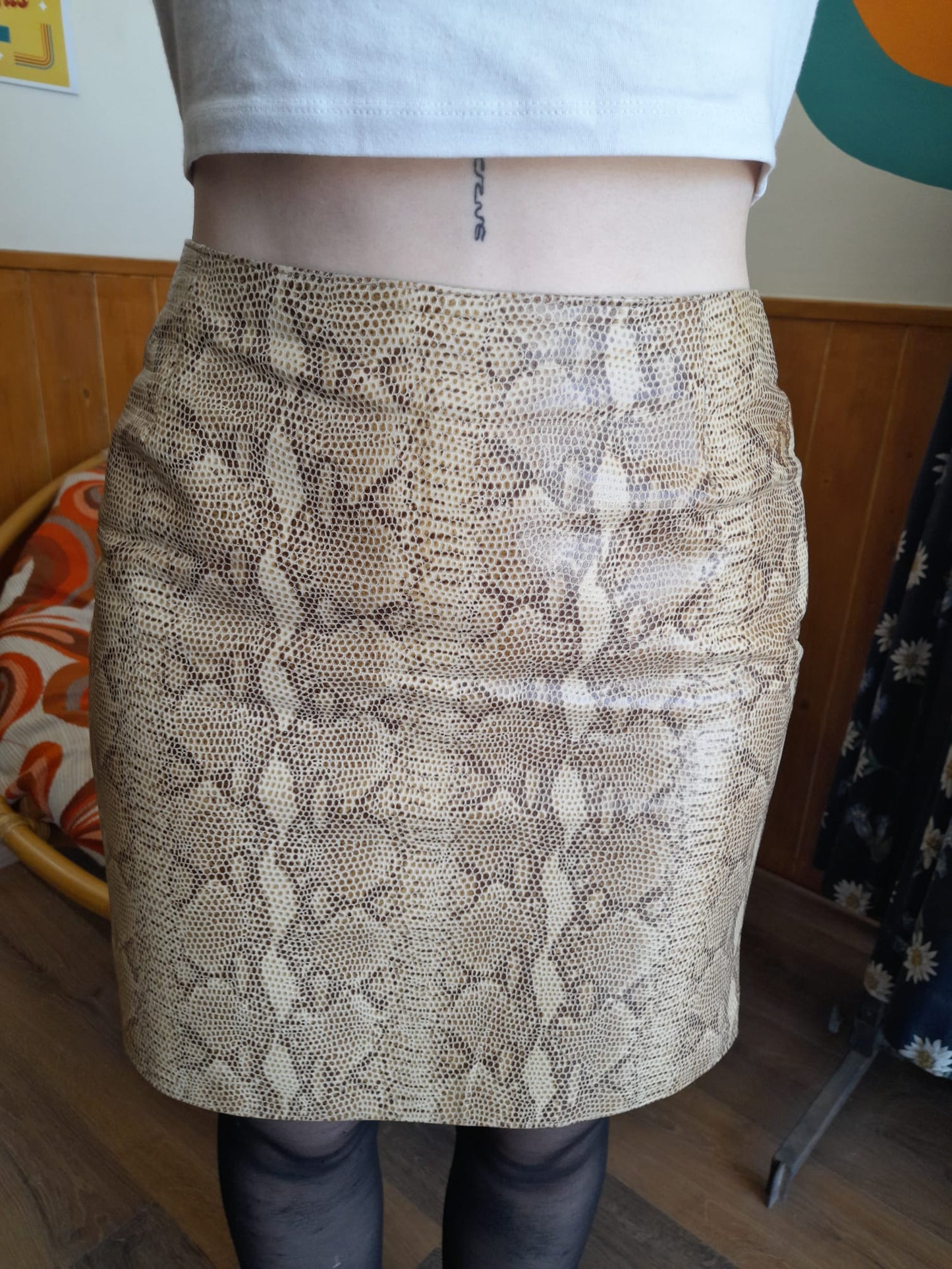 Vera Pelle snakeskin skirt