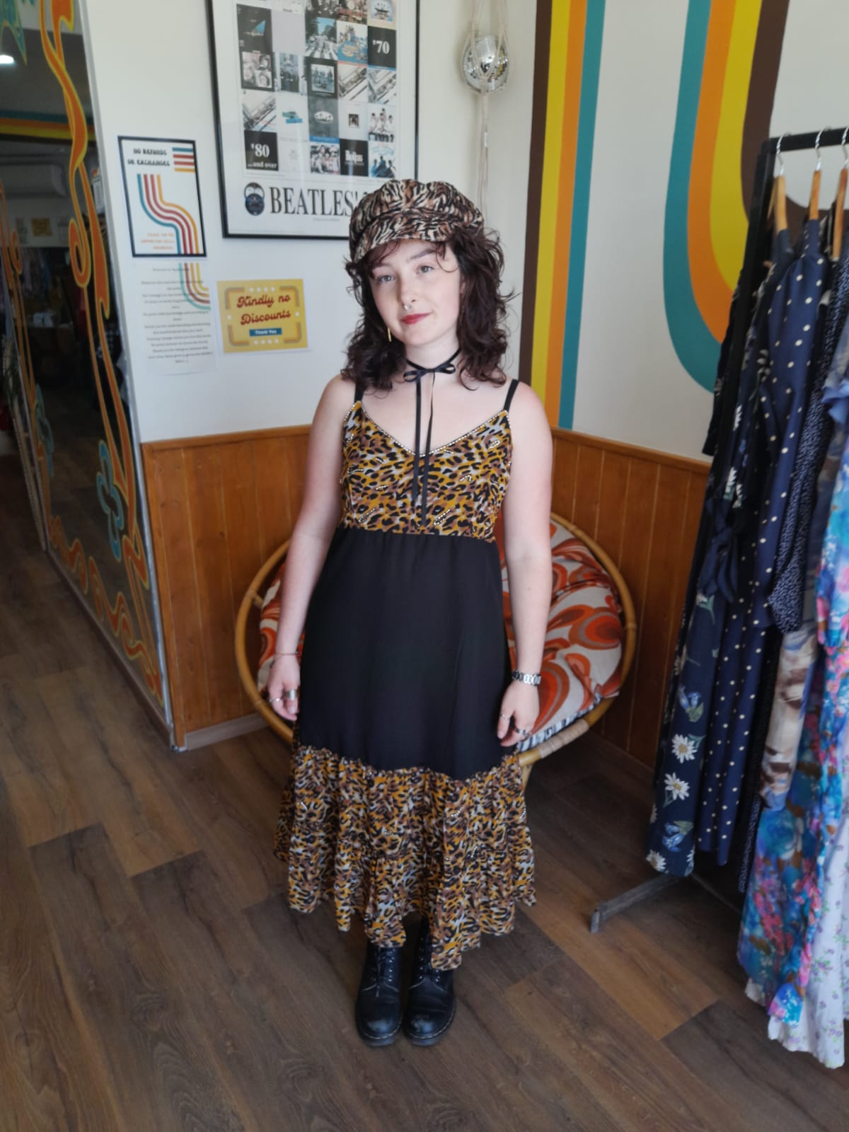 1980's leopard print dress