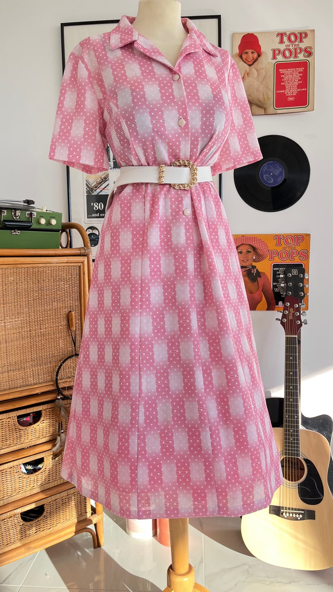 1980s Pink Dress