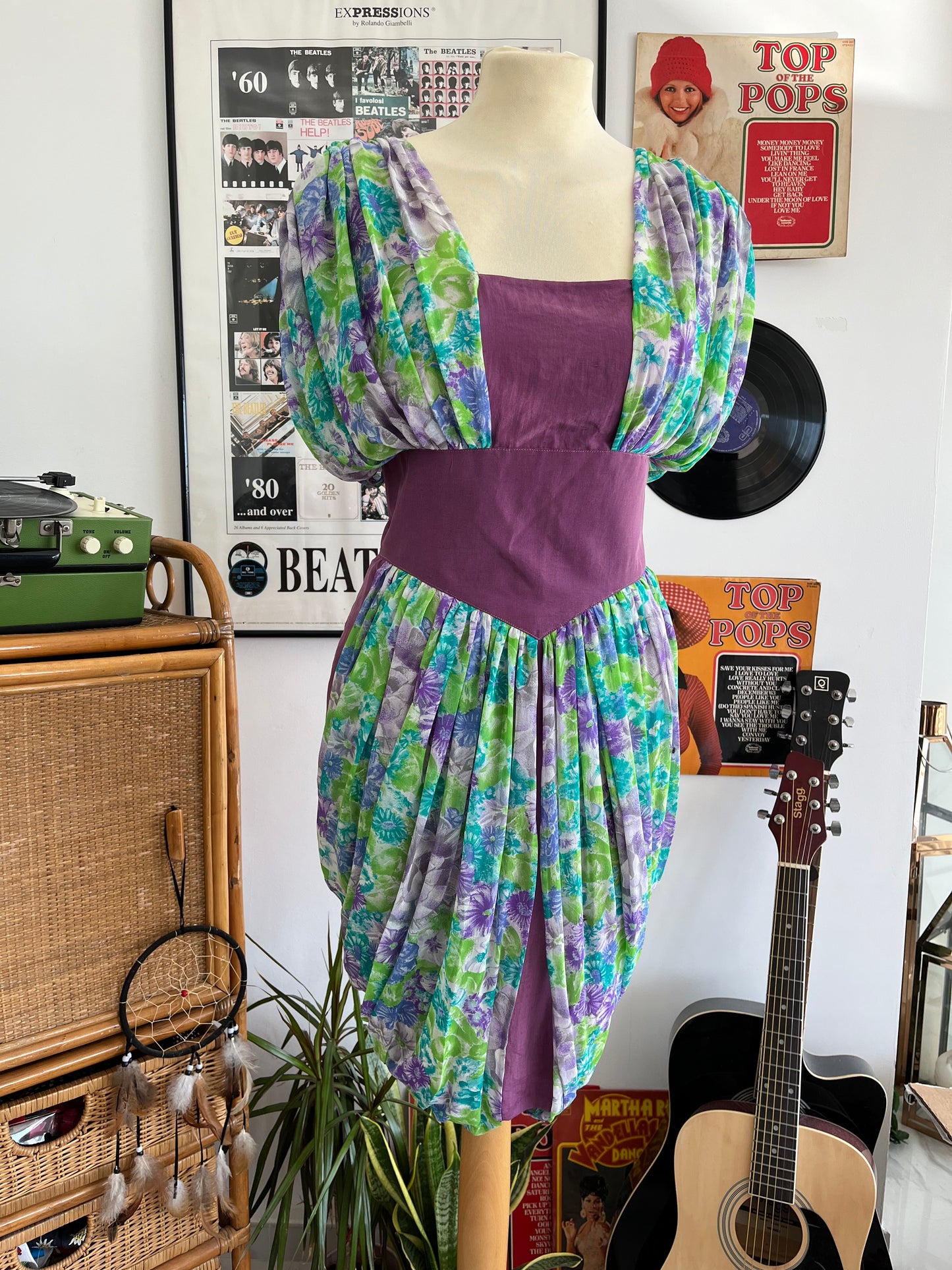 Silk 1980s Dress